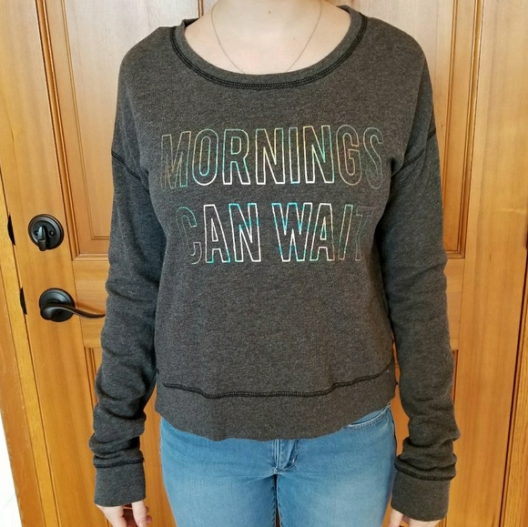 Aeropostale Womens Mornings Can Wait Sweatshirt